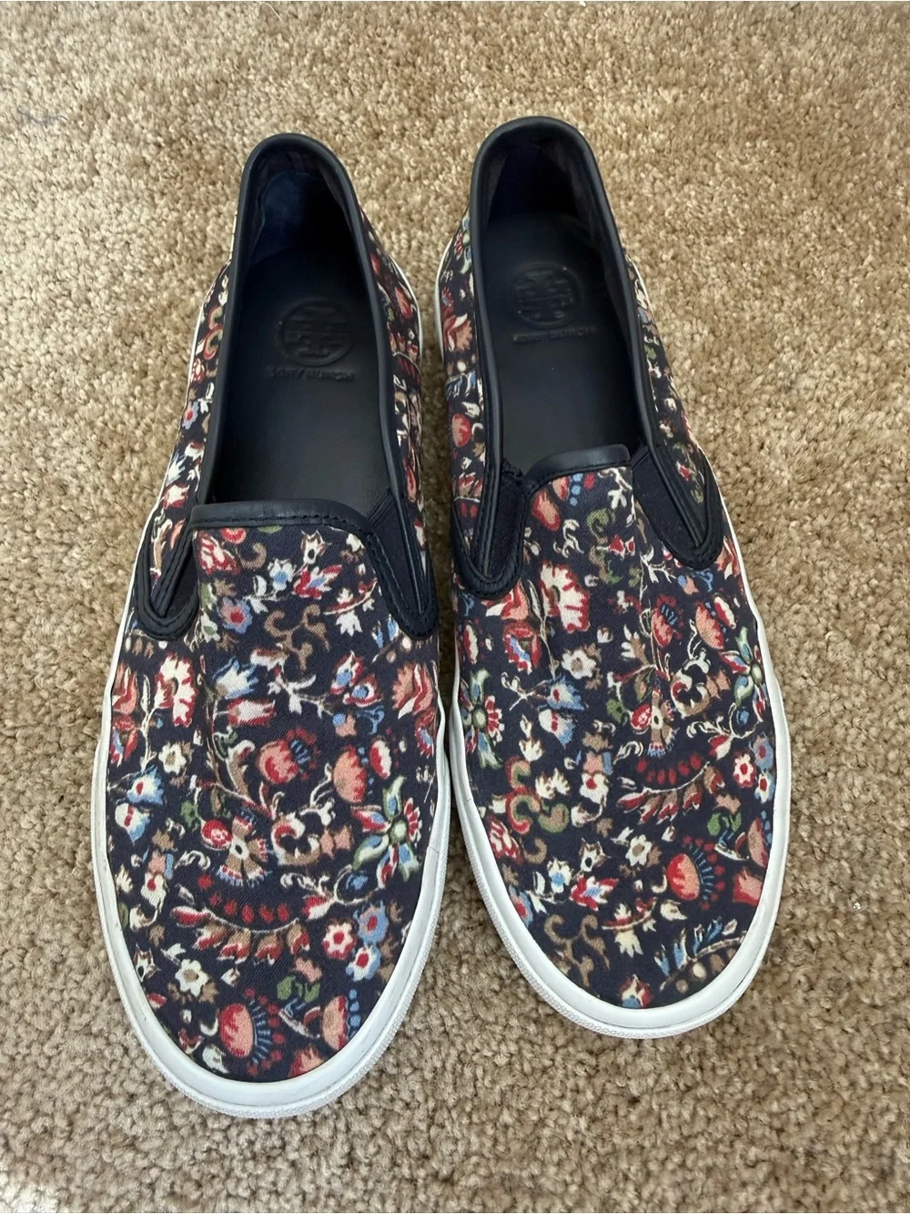 Tory Burch Floral Slip on Sneakers